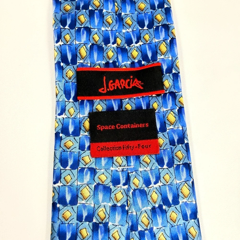 J. Garcia Tie Limited Edition Space Containers Collection 54 Abstract Silk Neckt